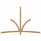 Ekena Millwork Davenport Timber Gable Bracket, Western Red Cedar, 96"W x 64"H x 1 1/2"D x 3 1/2"F, 16/12 Pitch GBW096X64X0204DAV00SWR - alternate 1